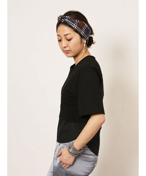 NINE(ナイン)の「カット×タイプライターSET T(トップス・レディース・シロ/ネイビー/クロ・F)」の11枚目の写真