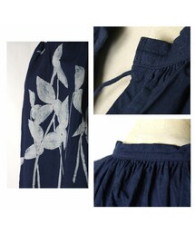 45R（フォーティファイブアール）の「インディゴリネンプリントワンピ