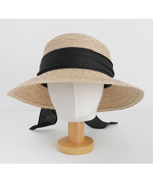 DHOLIC(ディーホリック)の「リネンリボンラフィアハット(ハット・レディース・ブラウン/ブラック/ベージュ・FREE)」の2枚目の写真