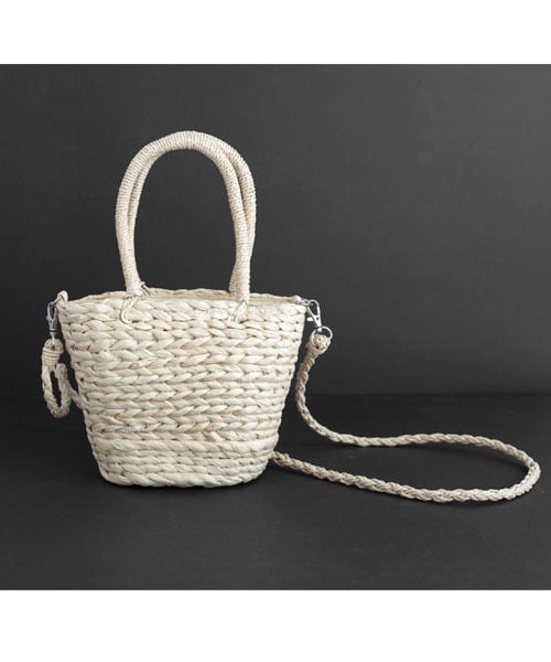 DHOLIC（ディーホリック）の「2WAYストローミニバッグ（かごバッグ・レディース・ブラウン/ベージュ・FREE）」の2枚目の写真