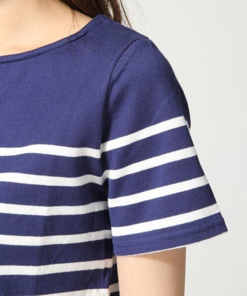 LOWRYS FARM（ローリーズファーム）の「マリンボーダープルオーバーショートスリーブ（トップス・レディース・オフ/グレー/グリーン/ネイビー・Ｍ/Ｌ）」の8枚目の写真