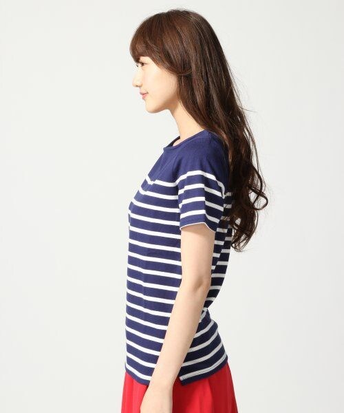 LOWRYS FARM（ローリーズファーム）の「マリンボーダープルオーバーショートスリーブ（トップス・レディース・オフ/グレー/グリーン/ネイビー・Ｍ/Ｌ）」の5枚目の写真