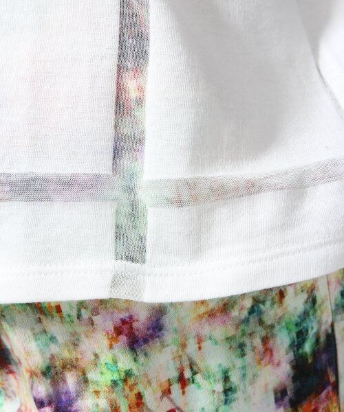 JEANASIS（ジーナシス）の「シアーチェックTEE（トップス・レディース・オフホワイト/ブラック・FREE）」の7枚目の写真