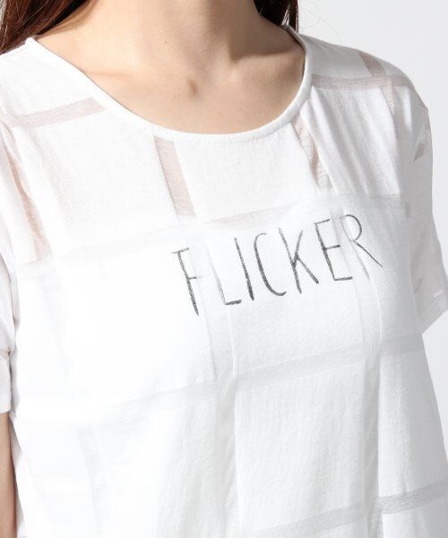 JEANASIS（ジーナシス）の「シアーチェックTEE（トップス・レディース・オフホワイト/ブラック・FREE）」の5枚目の写真