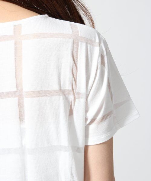 JEANASIS（ジーナシス）の「シアーチェックTEE（トップス・レディース・オフホワイト/ブラック・FREE）」の8枚目の写真