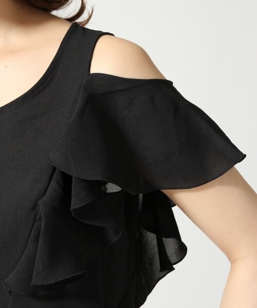 Heather（ヘザー）の「カタアキラッフルチュニック２（トップス・レディース・ホワイト/ブラック/イエロー・Ｆ）」の10枚目の写真