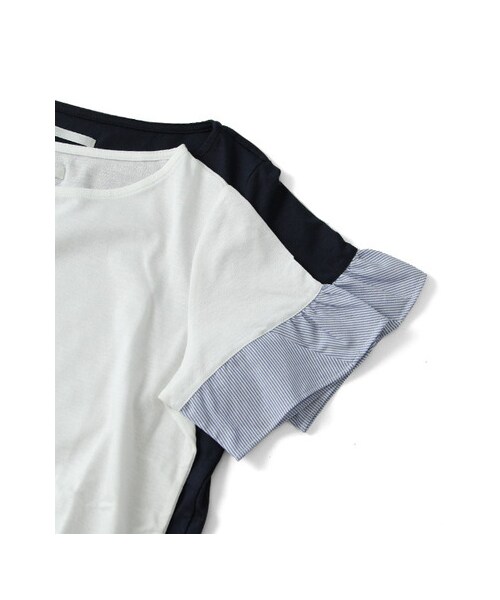 URBAN RESEARCH DOORS（アーバンリサーチドアーズ）の「袖ストライプカットソー（トップス・レディース・NAVY/WHITE・one）」の12枚目の写真