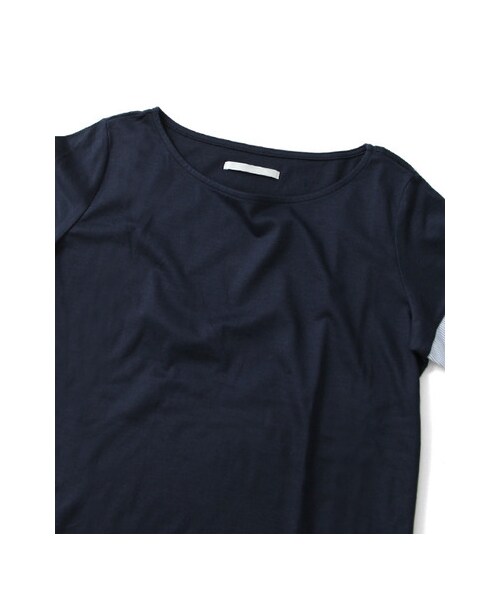 URBAN RESEARCH DOORS（アーバンリサーチドアーズ）の「袖ストライプカットソー（トップス・レディース・NAVY/WHITE・one）」の9枚目の写真