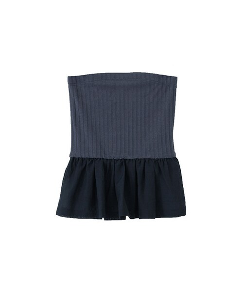 KBF（ケイビーエフ）の「ペプラムベアトップ（トップス・レディース・GRY×WHT/BLK×CRM/NVY×NVY・one）」の2枚目の写真