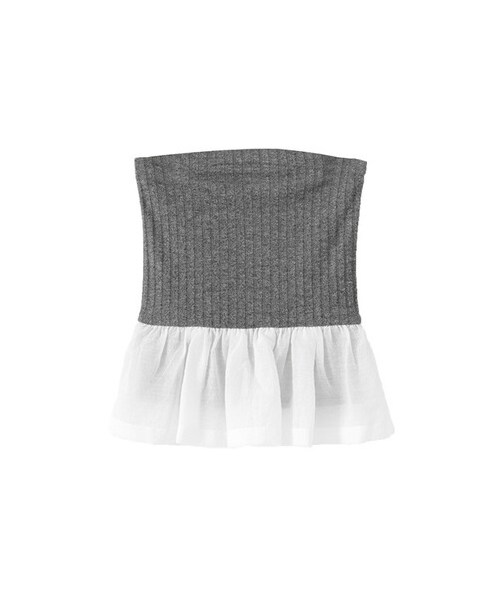 KBF（ケイビーエフ）の「ペプラムベアトップ（トップス・レディース・GRY×WHT/BLK×CRM/NVY×NVY・one）」の3枚目の写真