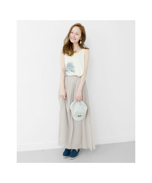 URBAN RESEARCH（アーバンリサーチ）の「コットンシフォンマキシスカート（スカート・レディース・グリーン/グレー/ブラック・FREE）」の6枚目の写真