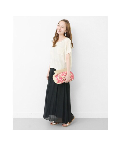 URBAN RESEARCH（アーバンリサーチ）の「コットンシフォンマキシスカート（スカート・レディース・グリーン/グレー/ブラック・FREE）」の10枚目の写真