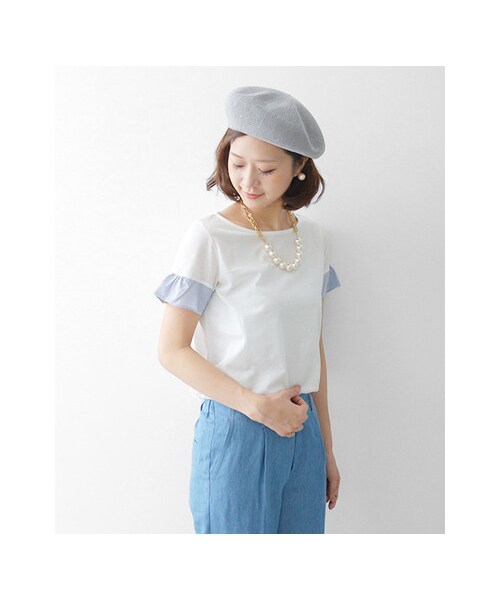 URBAN RESEARCH DOORS（アーバンリサーチドアーズ）の「リネンベレー帽（帽子・レディース・BEIGE/GRAY/NAVY・-）」の7枚目の写真