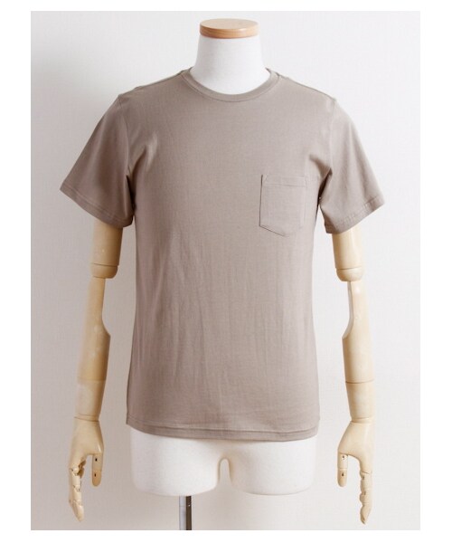SEVENDAYS=SUNDAY(セブンデイズサンデイ)の「《メンズ》 ・60/2スーピマ クルーネック半袖ポケットTee(カットソー・メンズ・オフホワイト/ブラック/ダークベージュ/カーキ/オリーブ/ネイビー/ダークネイビー・S/M/L)」の3枚目の写真