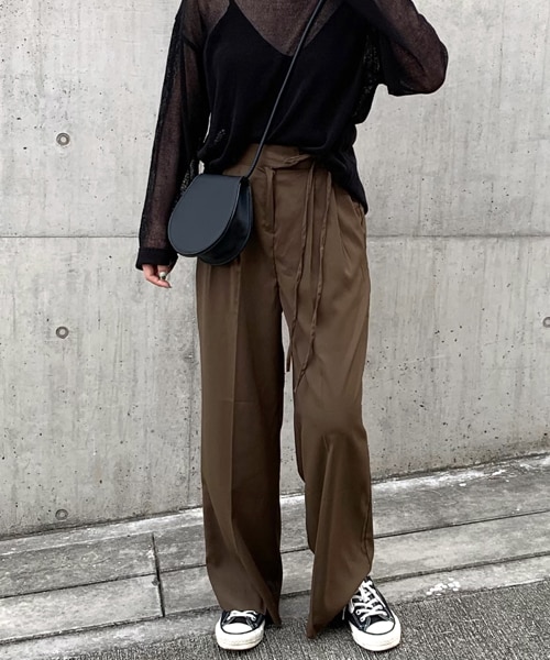 LAULEN(ローレン)の「silk touch pt(その他パンツ・レディース・アイボリー/ブラック/ブラウン/カーキ・FREE)」の3枚目の写真