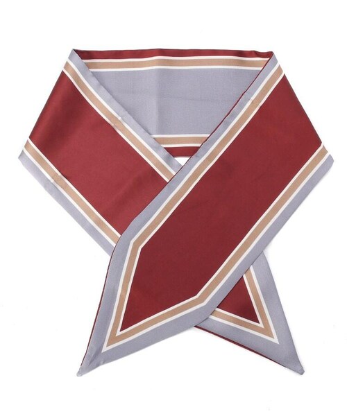 OZOC（オゾック）の「ナロースカーフ（その他・レディース・ブラック(019)/ダークグリーン(023)/ブラウン(042)/ベージュ(052)/無地グレー(012)/無地ブラウン(043)/レオパード柄(143)/パイソン柄(153)・00）」の5枚目の写真