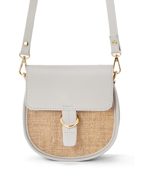 GRL（グレイル）の「バイカラー異素材ショルダーバッグ（ショルダーバッグ・レディース・ブラック/ベージュ/グレー/オフホワイト・F）」の3枚目の写真