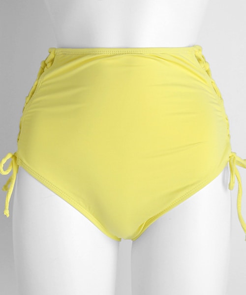 DHOLIC（ディーホリック）の「レースアップハイウエストビキニショーツ（水着・レディース・グリーン/ホワイト/イエロー/パープル/レッド・S/M）」の4枚目の写真