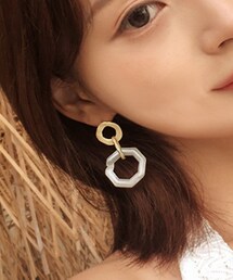 DHOLIC | パステルオクタゴンドロップピアス(ピアス（両耳用）)