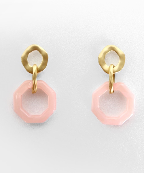 DHOLIC（ディーホリック）の「パステルオクタゴンドロップピアス（ピアス（両耳用）・レディース・ホワイト/ブルー/ピンク・FREE）」の3枚目の写真