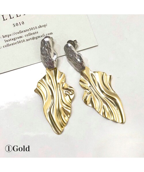 no brand(ノーブランド)の「COLLENTE original variety pierce Silver&Gold(ピアス(両耳用)・レディース・その他)」の3枚目の写真