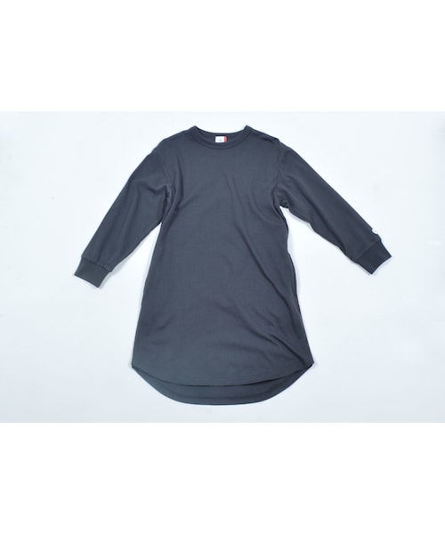 cache cache(カシュ カシュ)の「FOV PLAIN L/S ワンピース(チャコールグレー)(ワンピース・キッズ・その他)」の1枚目の写真