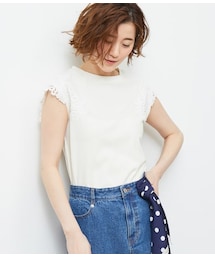 ROPE' PICNIC | レース袖テレコトップス(トップス)