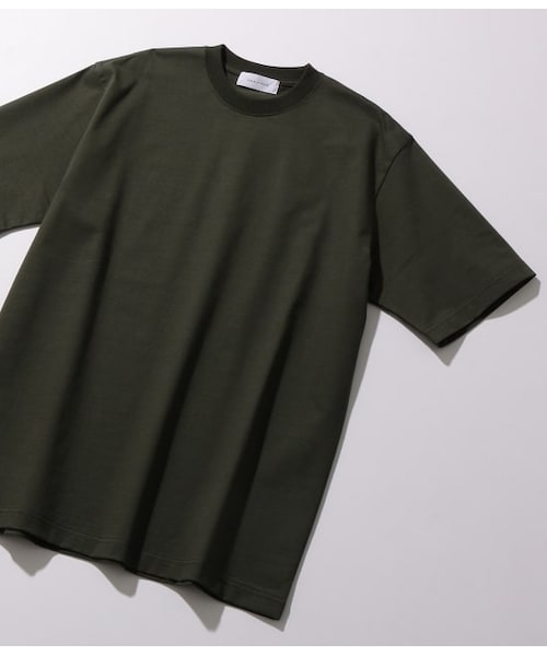 ADAM ET ROPE'（アダムエロペ）の「MICRO JERSEY T（トップス・メンズ・ピンク系/カーキ系2/ライトグリーン/ホワイト系2・S/M/L）」の2枚目の写真