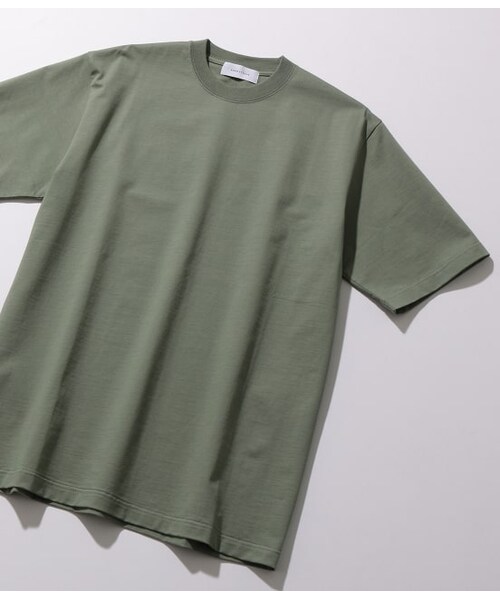 ADAM ET ROPE'（アダムエロペ）の「MICRO JERSEY T（トップス・メンズ・ピンク系/カーキ系2/ライトグリーン/ホワイト系2・S/M/L）」の3枚目の写真