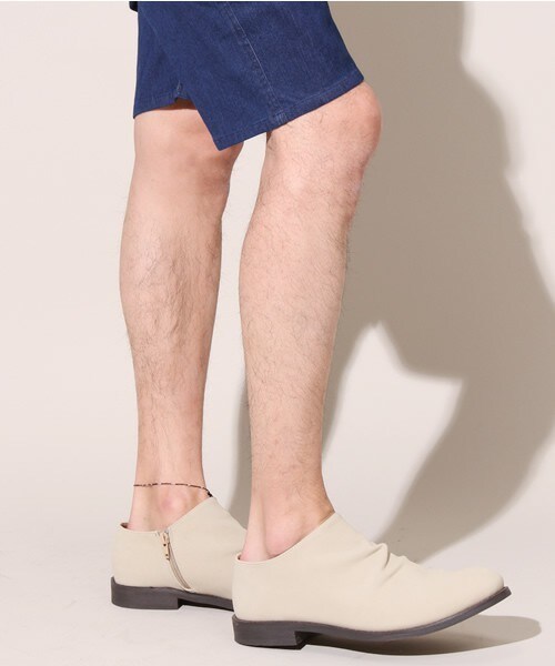 DETAILS（ディテールズ）の「DETAILS/ドレープzip SW ブース二（ドレスシューズ・メンズ・ブラック/ベージュ/ネイビー・SMALL/MEDIUM/LARGE）」の4枚目の写真
