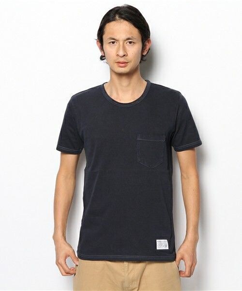 DETAILS（ディテールズ）の「DETAILS/ピグメント加工 ポケTEE（Tシャツ/カットソー・メンズ・オフホワイト/ブラック/ネイビー/バーガンディー/ブルーグリーン・SMALL/MEDIUM）」の6枚目の写真