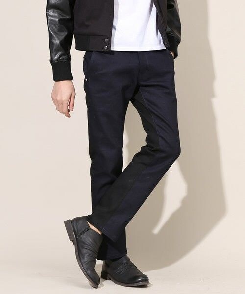 DETAILS（ディテールズ）の「DETAILS/バイカラースキニーデニム（デニムパンツ・メンズ・ブラック/インディゴブルー・SMALL/MEDIUM）」の2枚目の写真