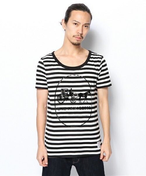 DETAILS(ディテールズ)の「DETAILS/グラフィックTEE/ブラック泊P(Tシャツ/カットソー・メンズ・ブラック×ホワイト/ブルー・SMALL/MEDIUM/LARGE)」の4枚目の写真