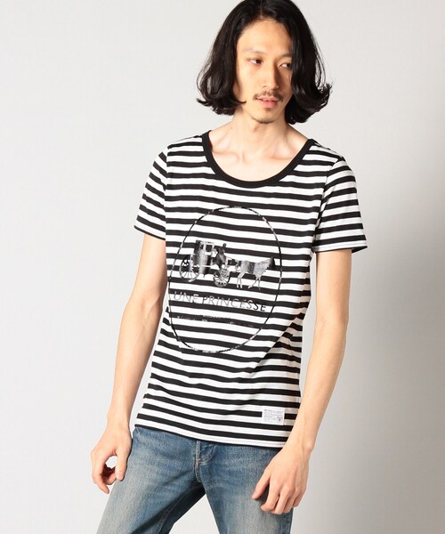 DETAILS(ディテールズ)の「DETAILS/グラフィックTEE/ブラック泊P(Tシャツ/カットソー・メンズ・ブラック×ホワイト/ブルー・SMALL/MEDIUM/LARGE)」の3枚目の写真