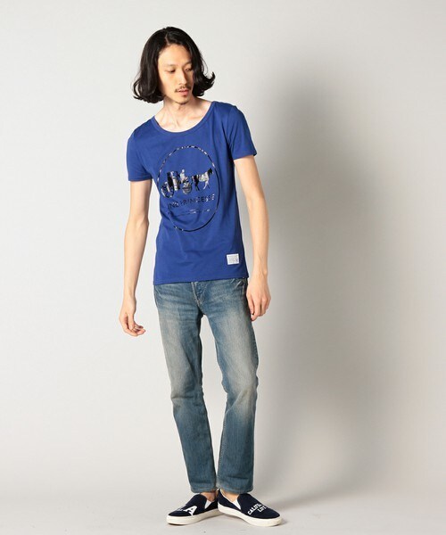 DETAILS(ディテールズ)の「DETAILS/グラフィックTEE/ブラック泊P(Tシャツ/カットソー・メンズ・ブラック×ホワイト/ブルー・SMALL/MEDIUM/LARGE)」の14枚目の写真