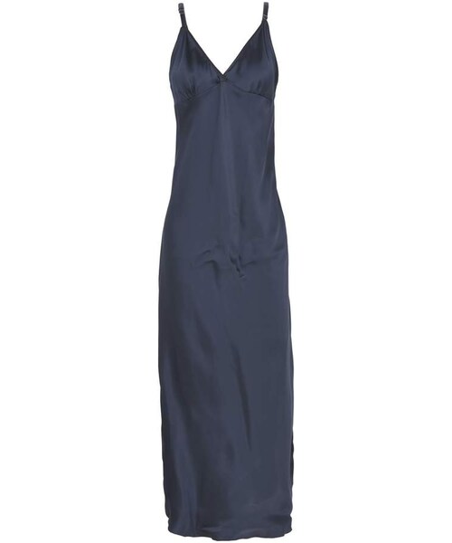 Robe DONDUP Femme En Soie 100% - Bleu, Style Casual, Longueur Midi, Neuve Avec étiquettes