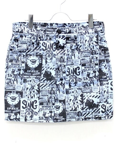 RNA（アールエヌエー）の「フライヤー柄BOX スカート（スカート・レディース・オフホワイト/サックスブルー/ピンク・S/M）」の6枚目の写真