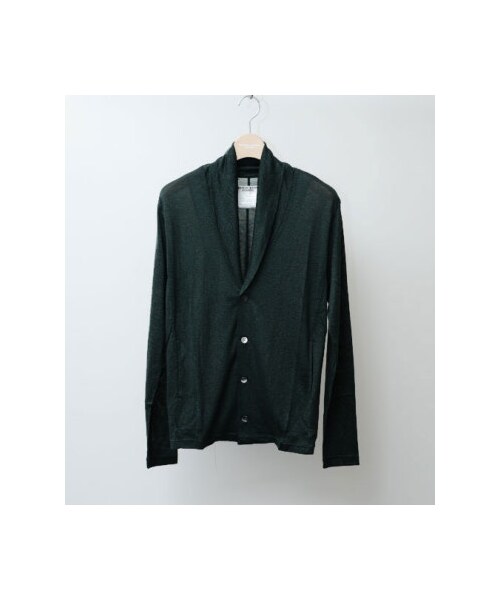 KATHARINE HAMNETT LONDON （キャサリンハムネットロンドン）の「OVER COLLAR CARDIGAN（トップス・メンズ・ブラック/グリーン/ブルー/レッド・M/L/AL）」の4枚目の写真
