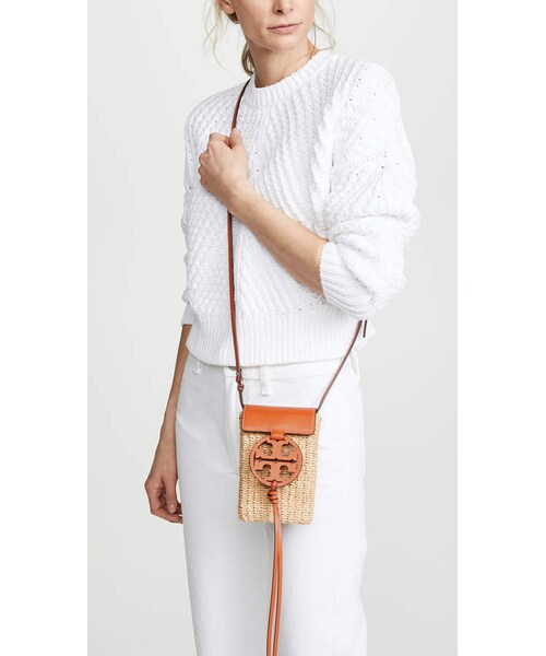 TORY BURCH（トリーバーチ）の「Tory Burch Miller Straw Phone Crossbody Bag（ショルダー