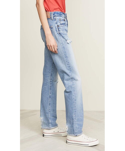 MOUSSY（マウジー）の「MOUSSY VINTAGE MV Steele Straight Jeans（デニムパンツ・レディース・Blue・24/25/26/27/28/29/30/31）」の3枚目の写真
