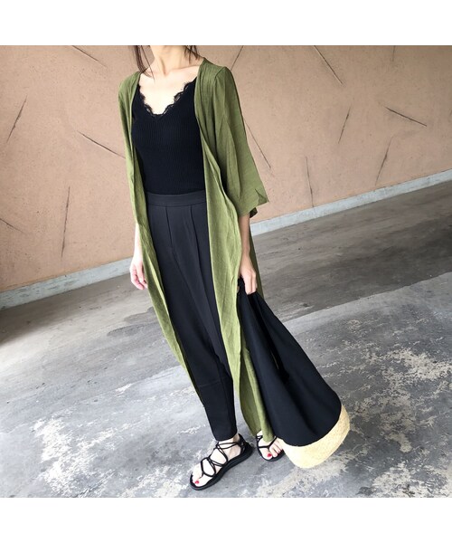 copine(コピン)の「再入荷!シフォンロングガウン(3color)【クリックポスト対象商品】(カーディガン/ボレロ・レディース・その他)」の12枚目の写真
