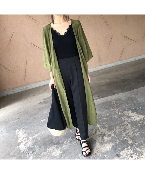 copine(コピン)の「再入荷!シフォンロングガウン(3color)【クリックポスト対象商品】(カーディガン/ボレロ・レディース・その他)」の11枚目の写真