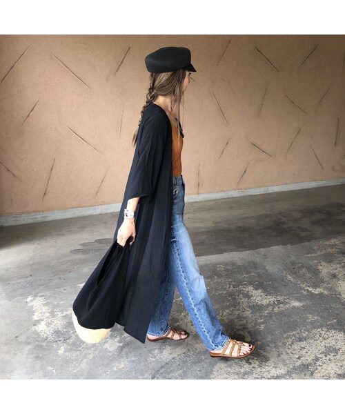 copine(コピン)の「再入荷!シフォンロングガウン(3color)【クリックポスト対象商品】(カーディガン/ボレロ・レディース・その他)」の1枚目の写真