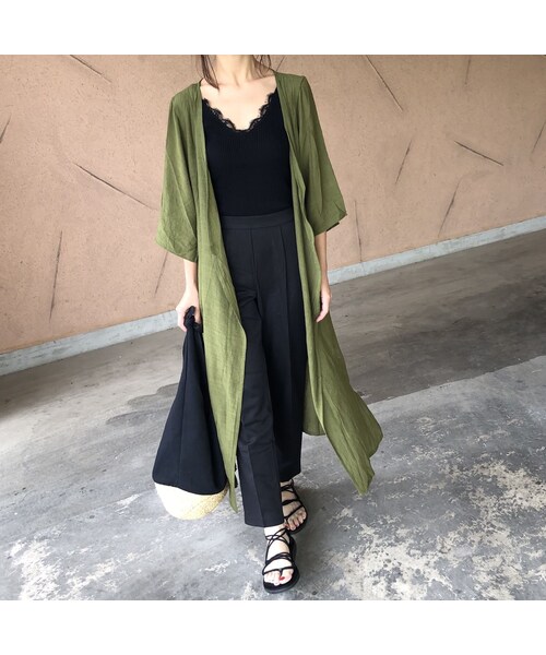 copine(コピン)の「再入荷!シフォンロングガウン(3color)【クリックポスト対象商品】(カーディガン/ボレロ・レディース・その他)」の13枚目の写真