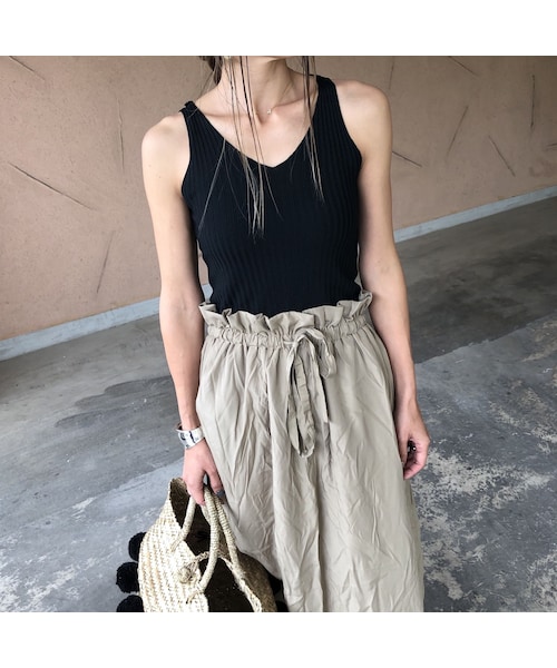 copine（コピン）の「大人ベーシック！リブニットタンクトップ(5color)【クリックポスト対象商品】（タンクトップ・レディース・その他）」の2枚目の写真