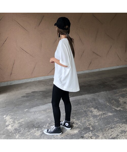 copine（コピン）の「ワッフルドルマンオーバーサイズTシャツ(3color)【クリックポスト対象商品】（Tシャツ/カットソー・レディース・その他）」の8枚目の写真