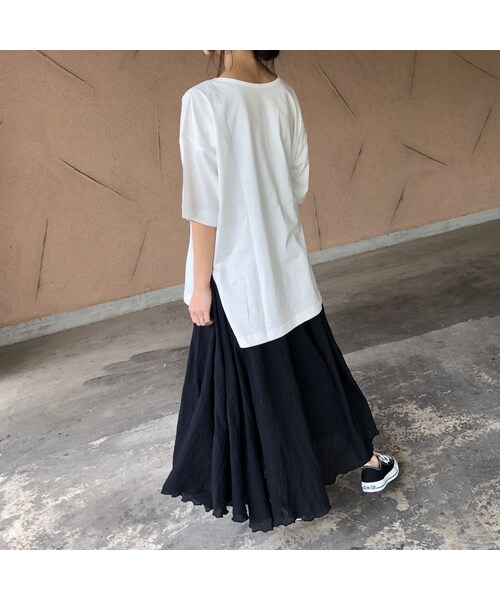 copine（コピン）の「裾スリットオーバーサイズTシャツ(4color)【クリックポスト対象商品】（Tシャツ/カットソー・レディース・その他）」の6枚目の写真