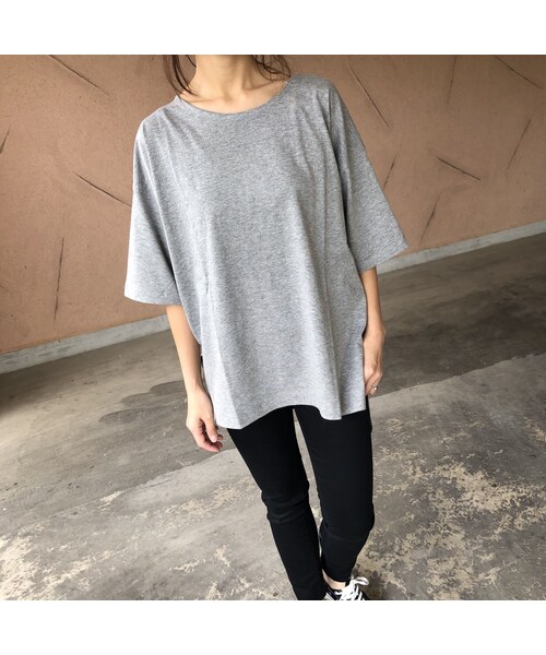 copine（コピン）の「裾スリットオーバーサイズTシャツ(4color)【クリックポスト対象商品】（Tシャツ/カットソー・レディース・その他）」の4枚目の写真