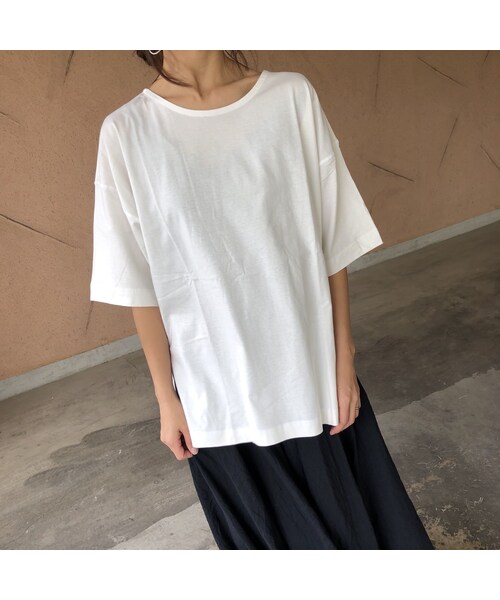 copine（コピン）の「裾スリットオーバーサイズTシャツ(4color)【クリックポスト対象商品】（Tシャツ/カットソー・レディース・その他）」の7枚目の写真
