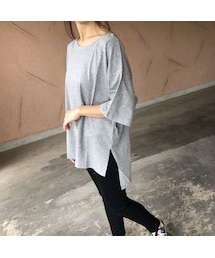 copine | 裾スリットオーバーサイズTシャツ(4color)【クリックポスト対象商品】(Tシャツ/カットソー)